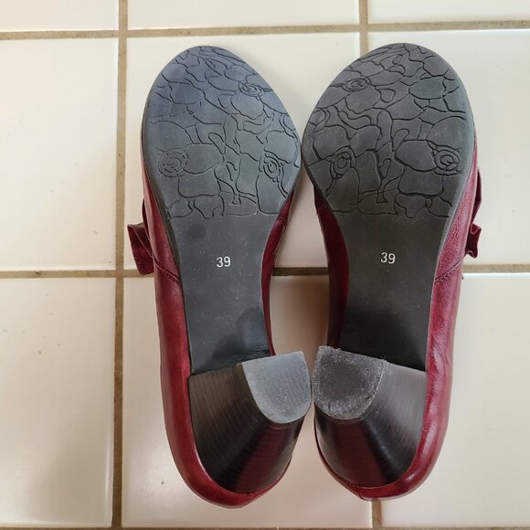 Everybody by BZ Moda Italian ankle shootie burgundy bow Novarra  39 (US size 9) - Picture 5 of 10